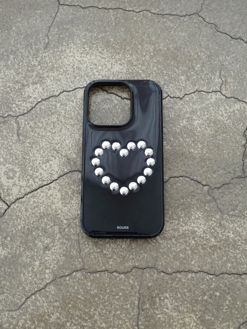 heart stud case (black)