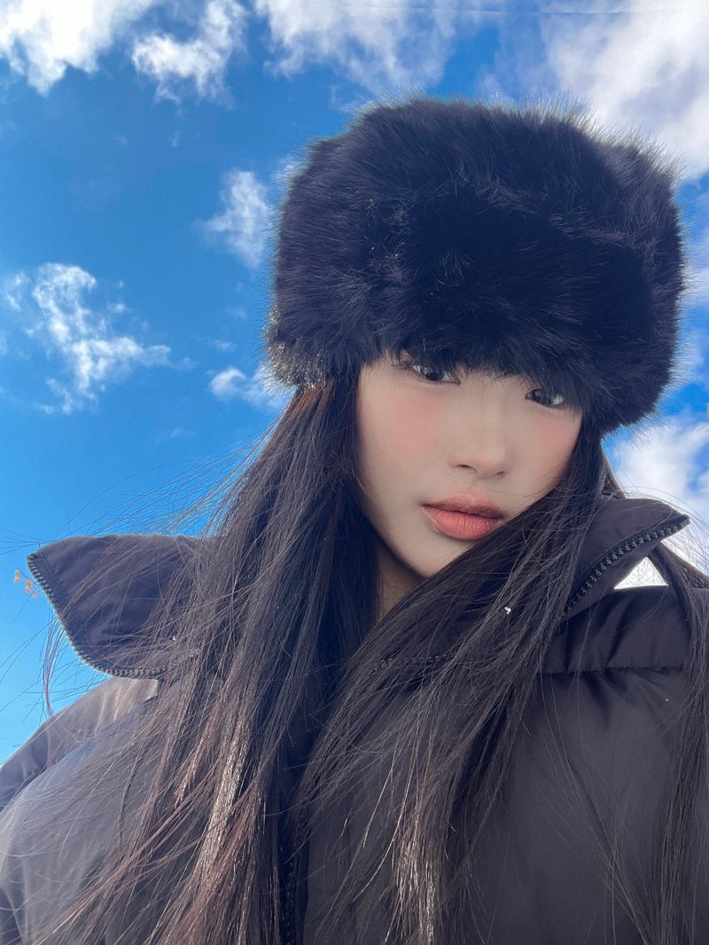 Maetel long hair fake fur bucket fur hat (4 colors)