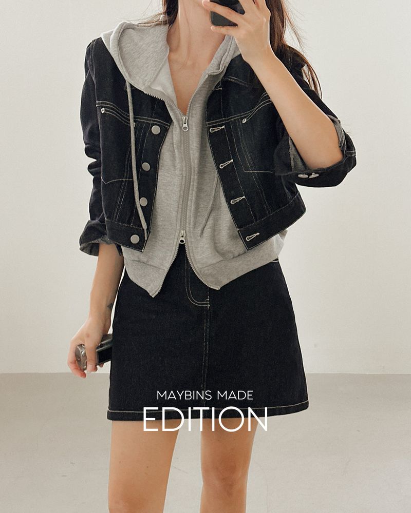 Lee Denim jacket & mini skirt set (including underpants)