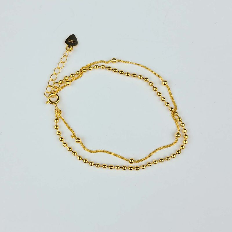 A pois rayered chain bracelet