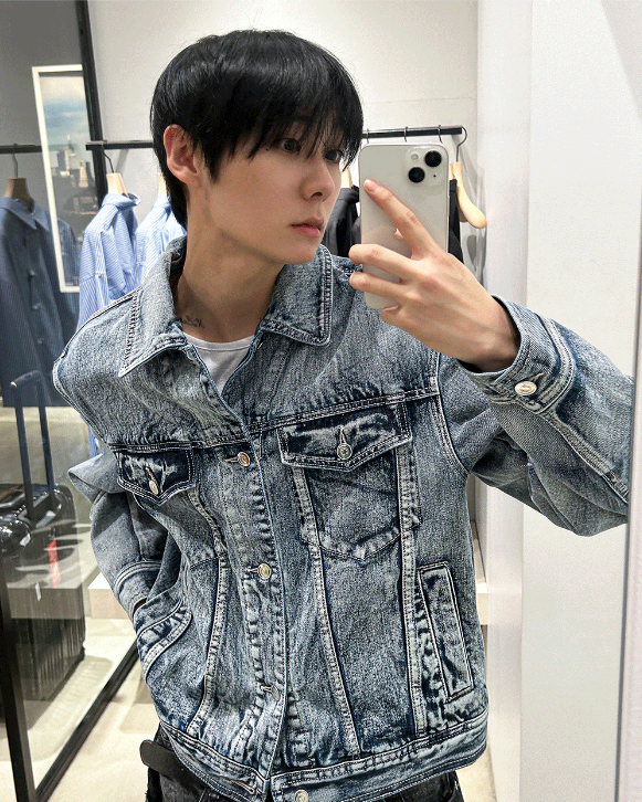 contemble snow denim jacket