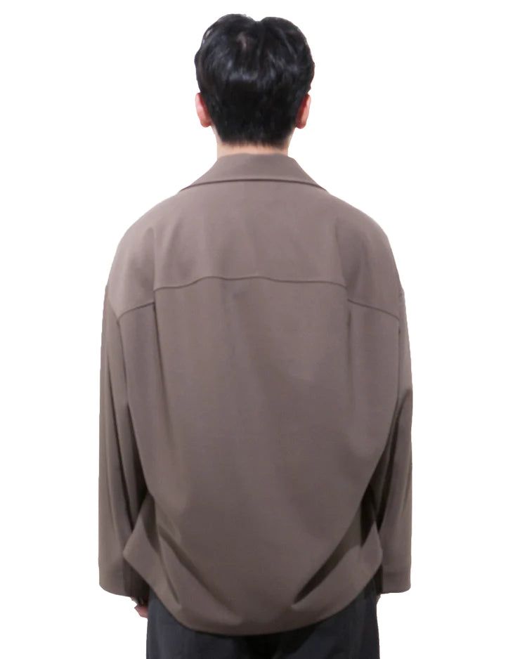 クロップシャツジャケット-BEIGE （送料込）- WooStore