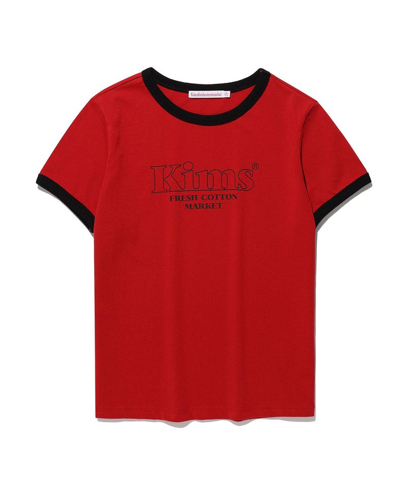 Kims Fresh Cotton Market(キムス フレッシュ コットン マーケット)の「Kims バムラインリンガーT Red(トップス)」