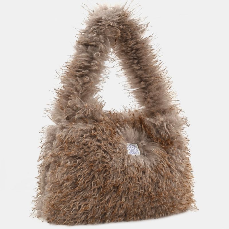 ROSSMOOR（ロスムーア）の「Long furry hair bag _ brown（Bags）」