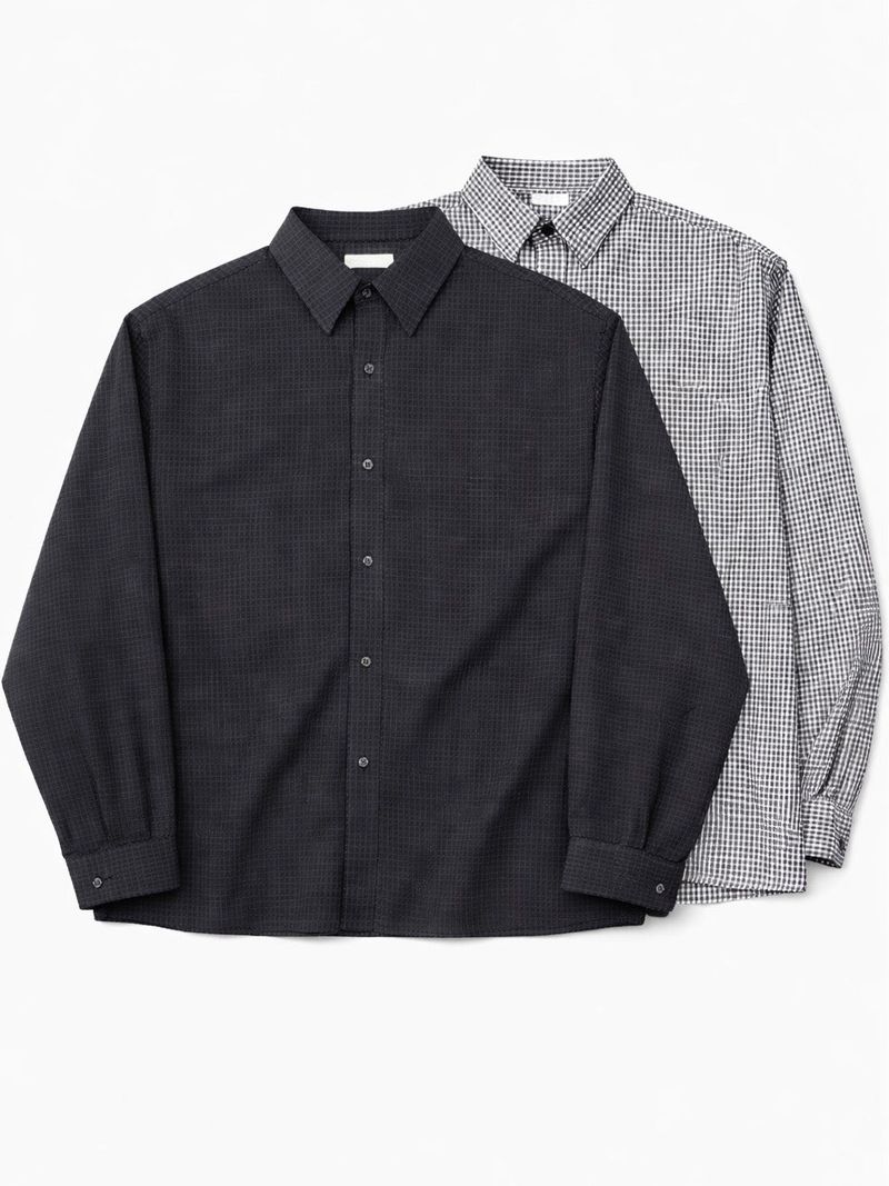 Mini Check Oversized Shirt (S, M, L / 3colors)