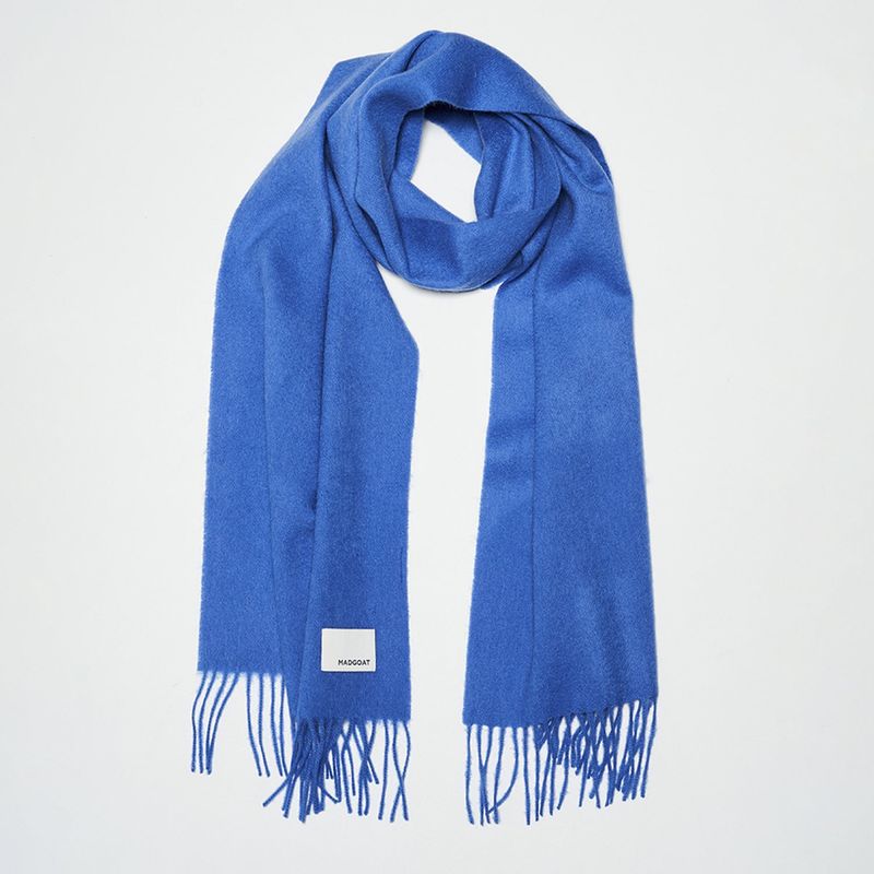 Wool Woven Scarf Solid_Blue