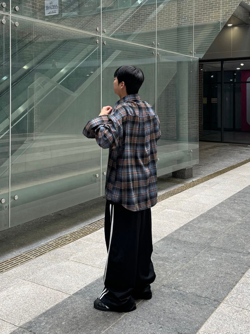 Washa denim mix pants