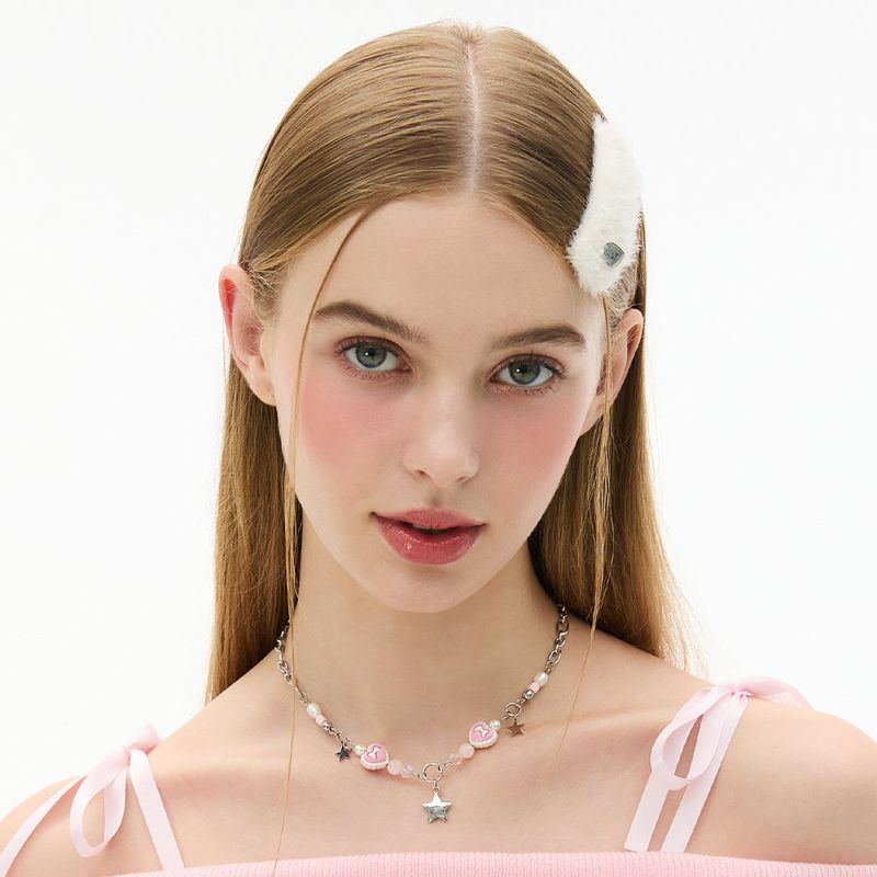 Ribbon Heart Candy Surgical Chain Necklace 
