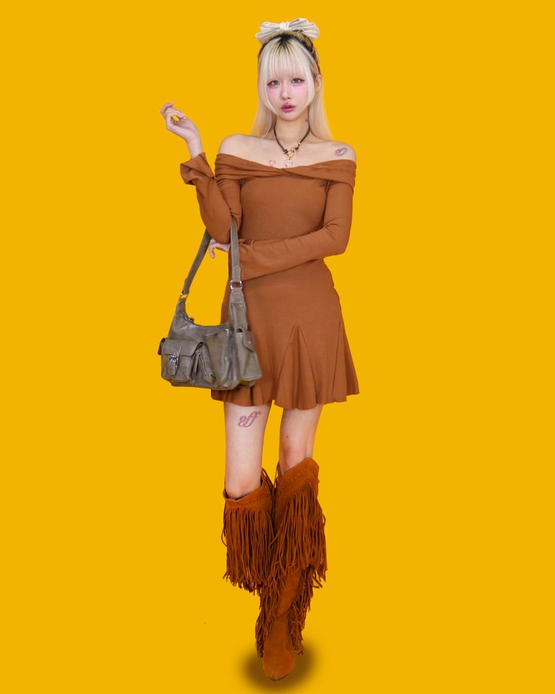 trade leather shoulder bag (2color)