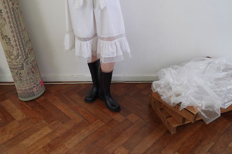 Square half boots