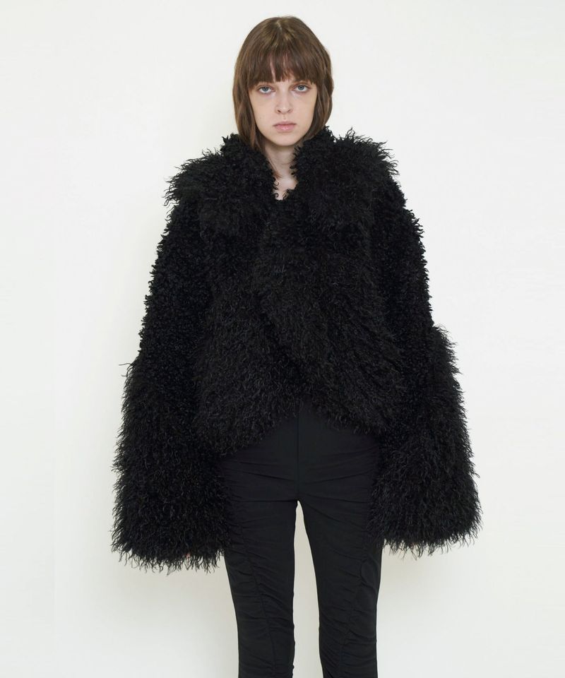 VIAVANDA（ヴィアヴァンダ）の「ECO FUR ASYMMETRIC JACKET（Jackets/Outerwear）」