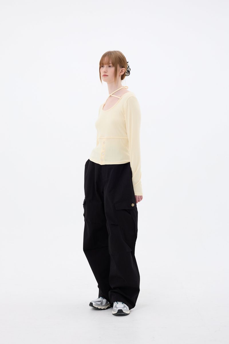 LUNA WIDE PANTS / BLACK