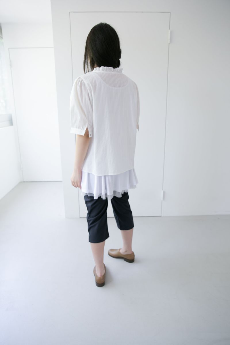 mesh layered sleeveless ops(2colors)