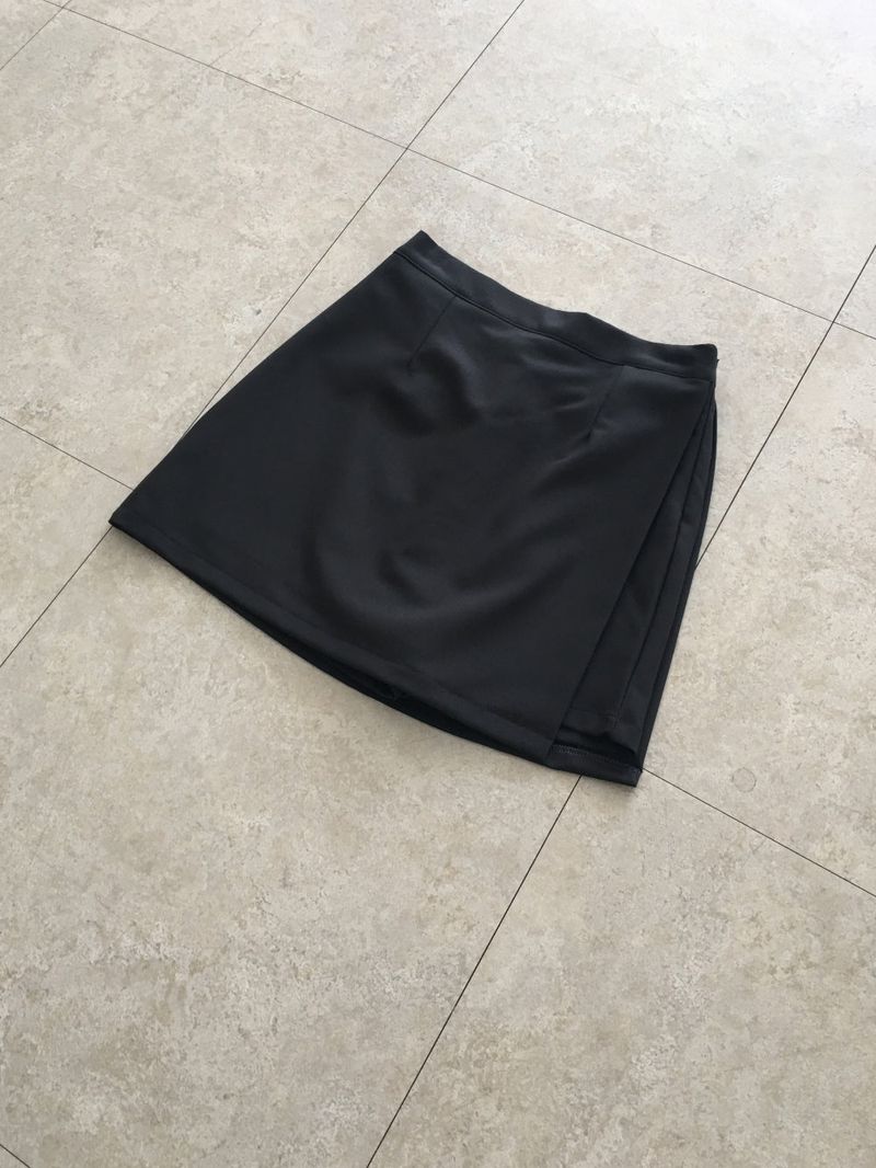 Classy slit layered skirt