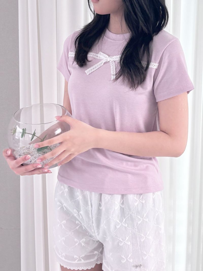 PETITE LACE HALF T-SHIRT