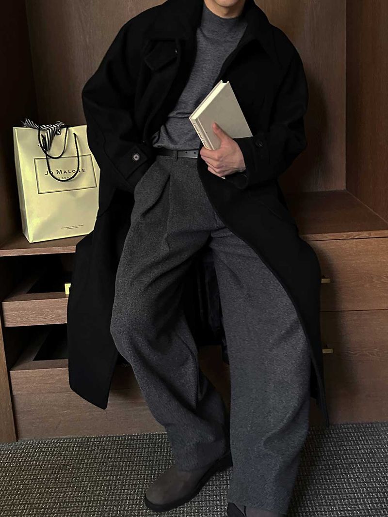 Pleddy Bian Wool Mac Coat (3color)