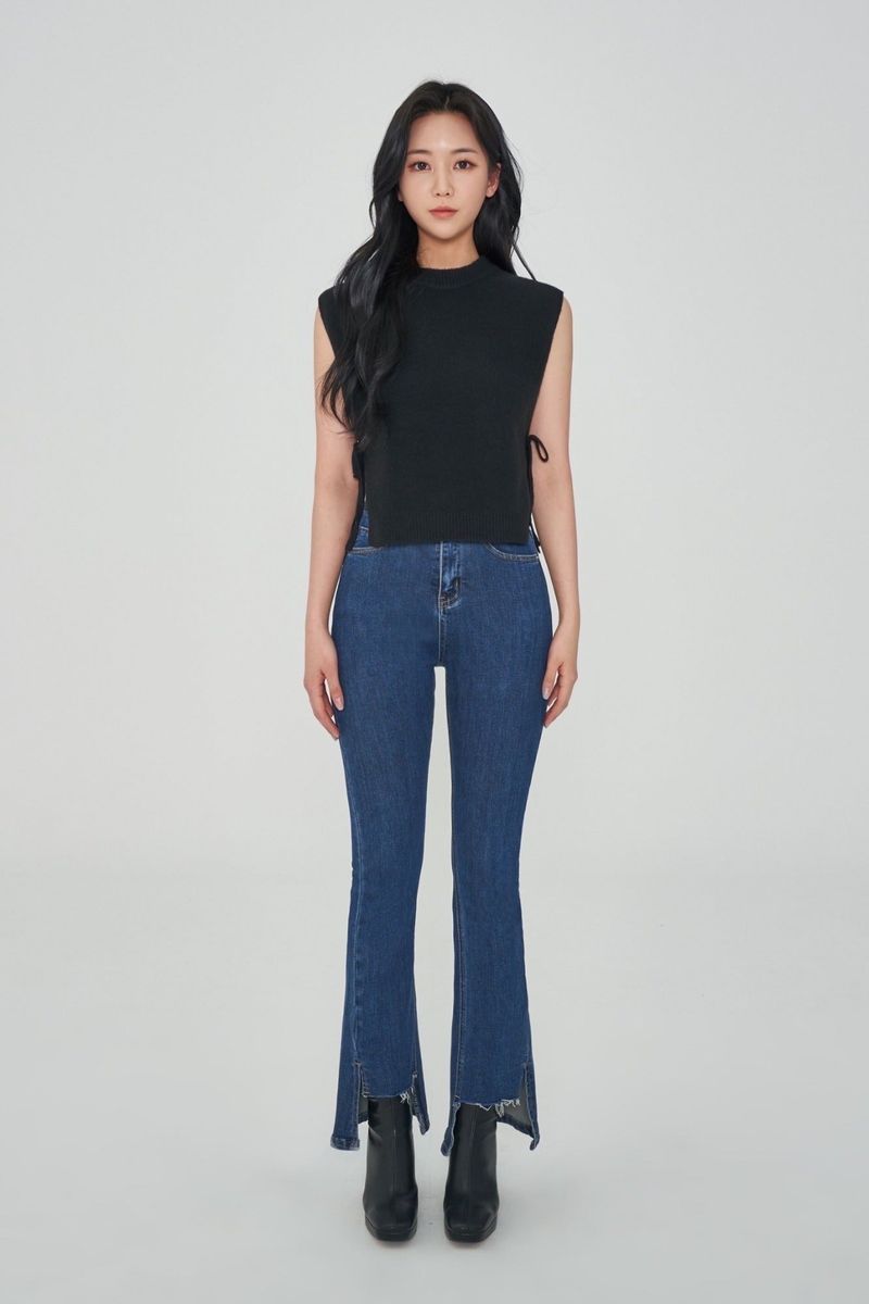 ur.fit（オールフィット）の「HIGH WAIST SEMI BOOTSCUT SPANDEX DENIM PANTS [6861]（Pants）」
