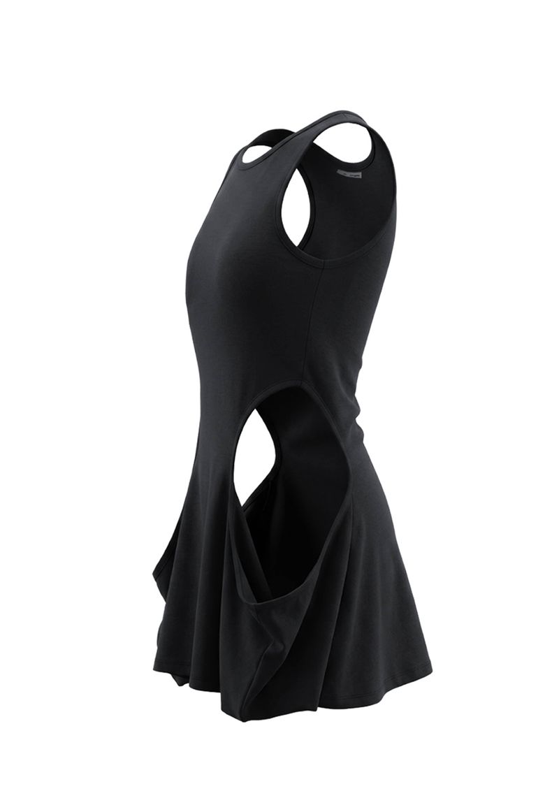 JUNGDO（ジョンド）の「 OPEN SLIT SLEEVELESS . BLACK（Tops）」