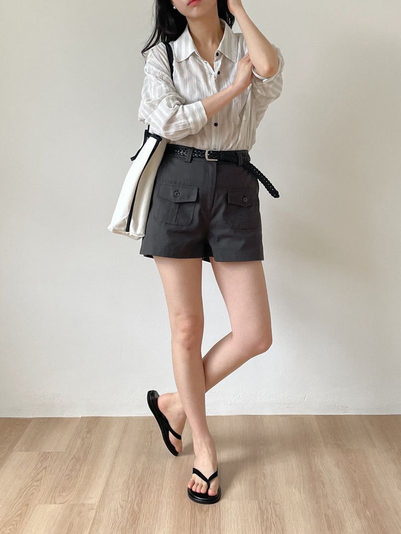 Block Stripe Loose Fit Shirt
