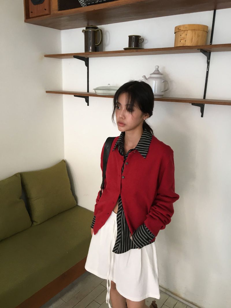 Fine Merino Wool Cardigan (8color)