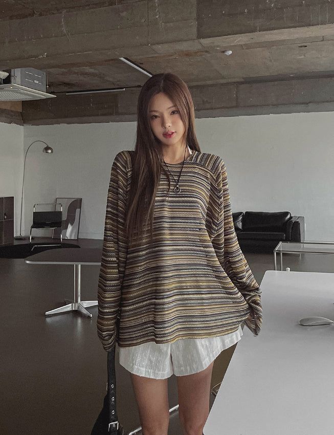 Bohemian see-through knitwear