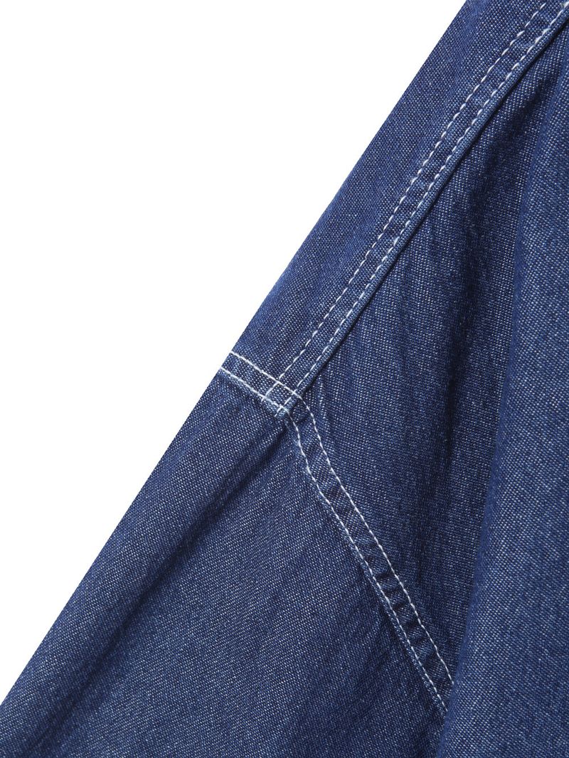 Deep ocean denim set up shirt 2C