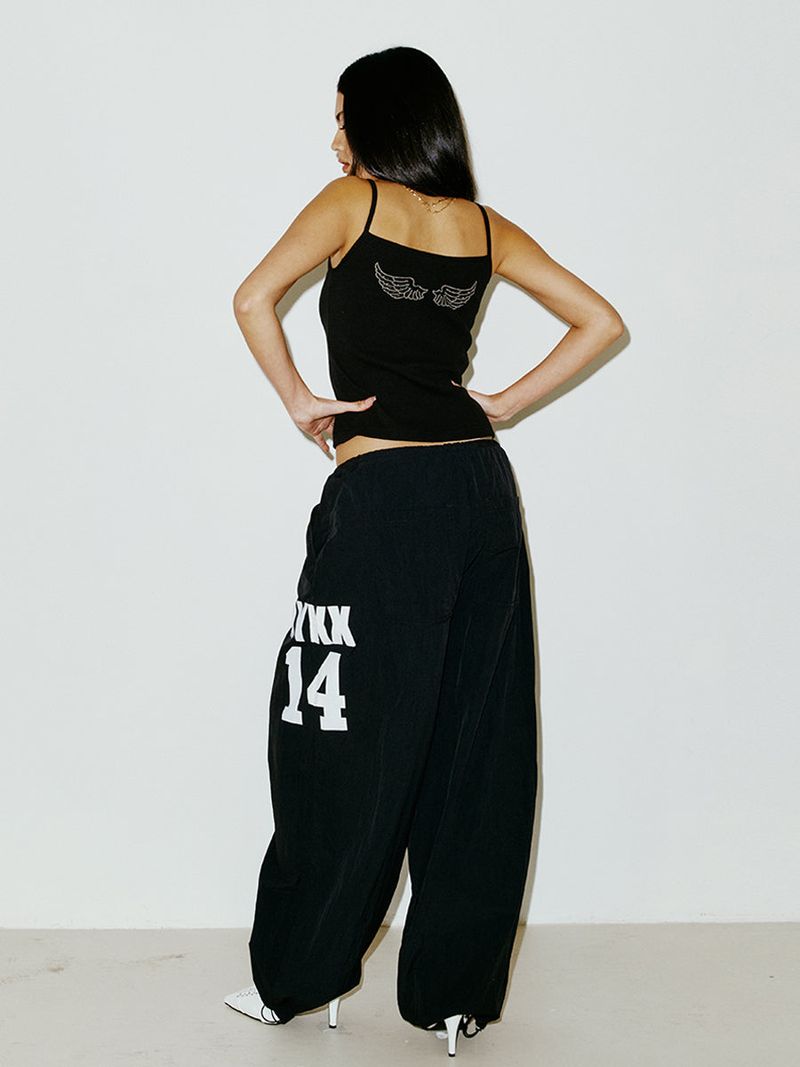 14 WIDE TRACK PANTS BLACK