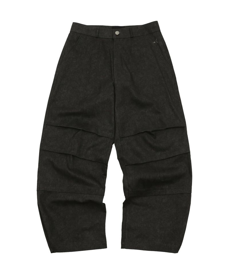 Dual-Tuck String Pants Charcoal
