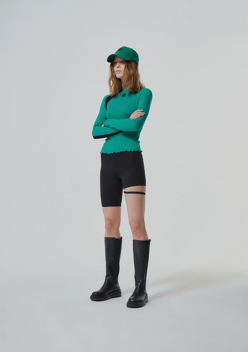 STRAP BIKER SHORTS (2 COLOR)