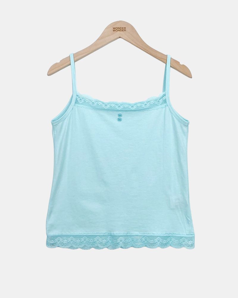 Leco Button Lace Sleeveless Top