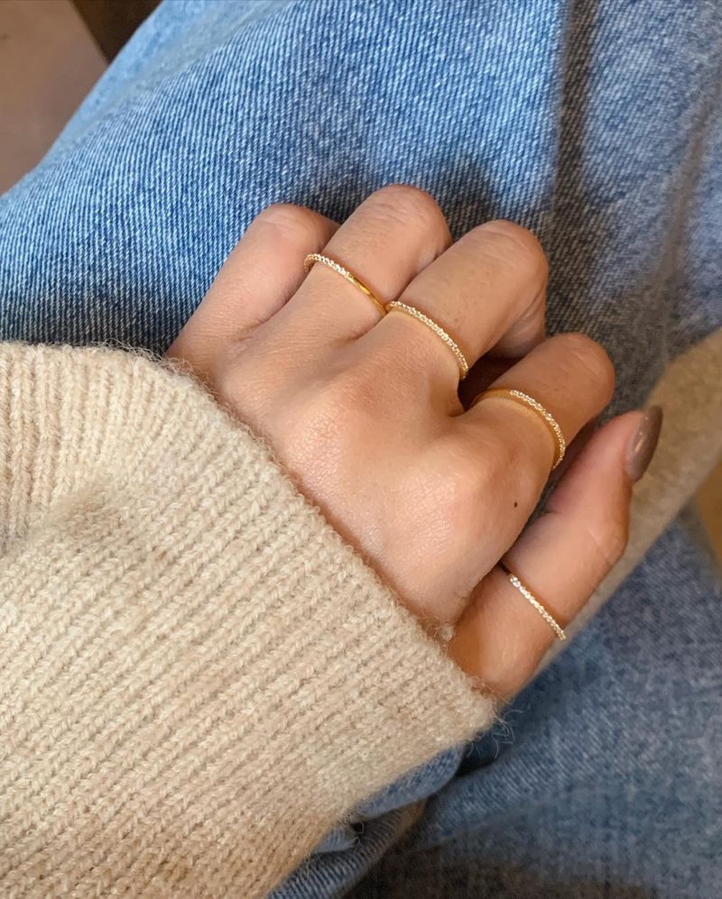 (silver925) Clin cubic ring *gold