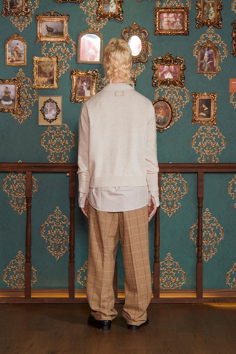 ARGYLE WOOL KNIT / OATMEAL