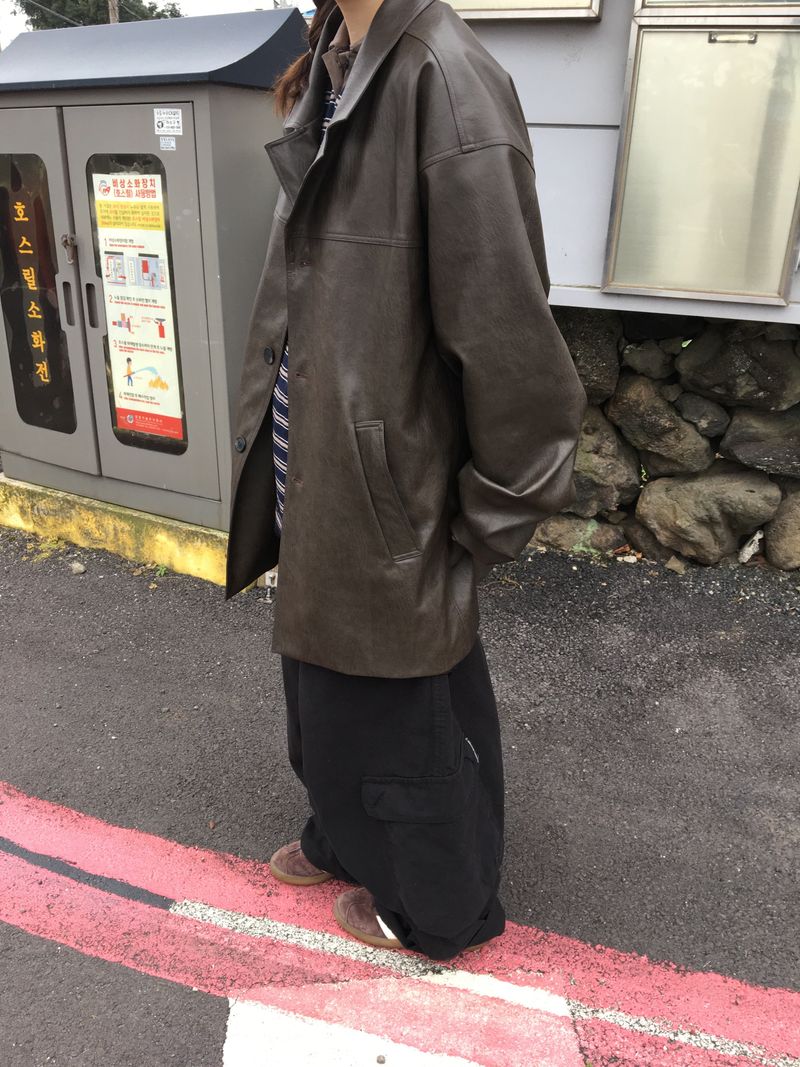 ラジオレザーハーフジャケット