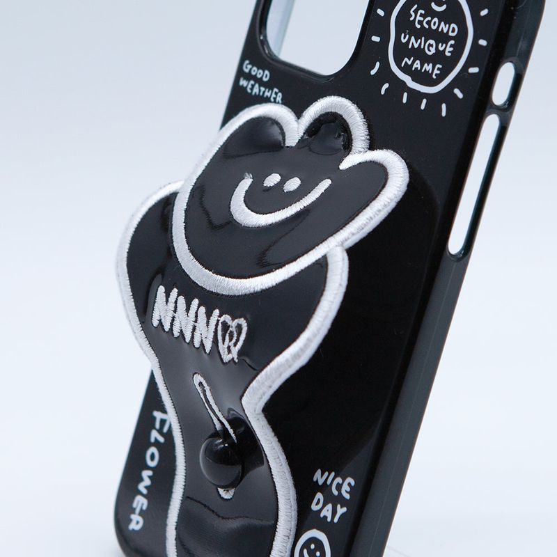 SUN CASE FLOWER PATCH BLACK