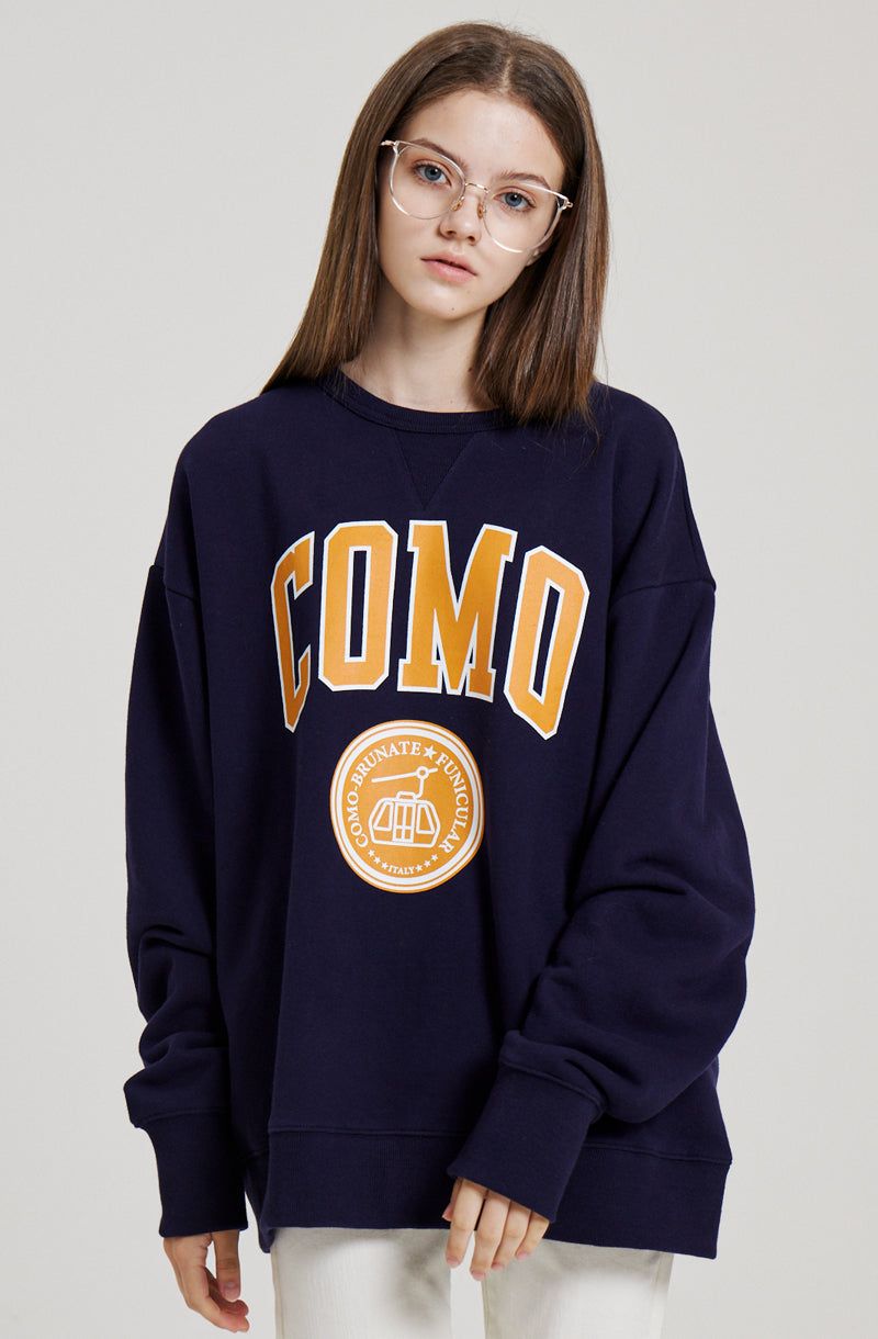 COMO VARSITY SWEATSHIRT [NAVY]