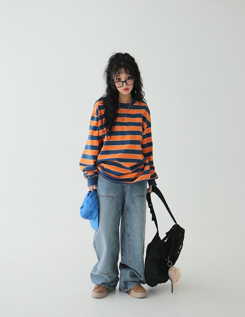 Stripe Dangara. Boxy sweatshirt