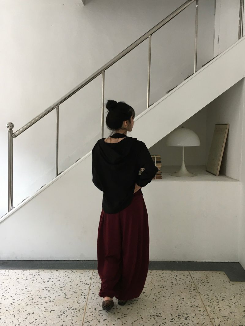 Harem Rayon Wide Banding Pants (3c)