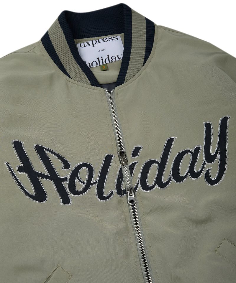 In-Holiday Varsity Jacket _Sand Beige