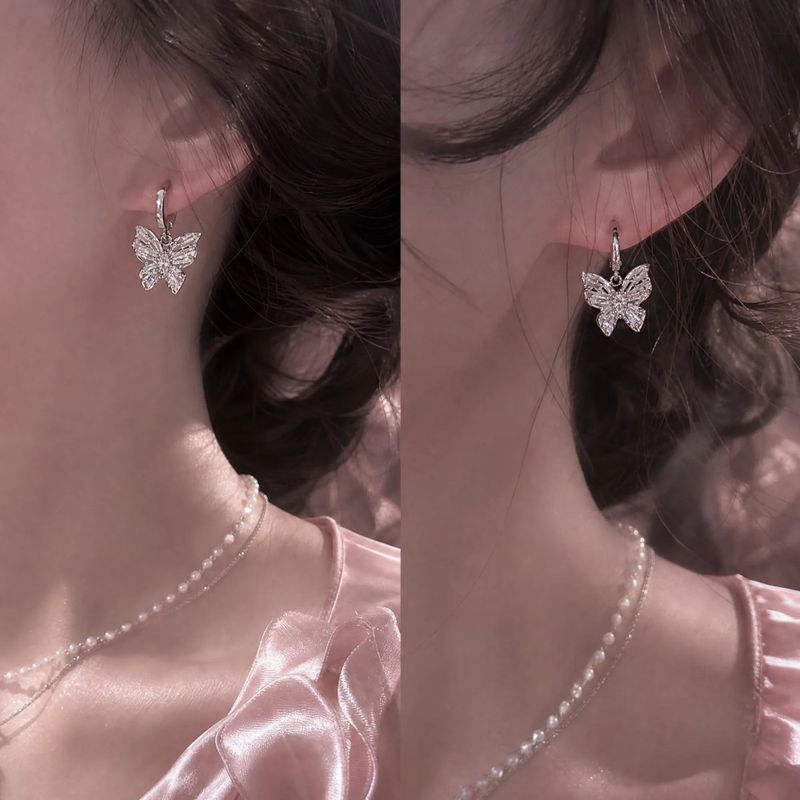 [Aespa Karina Piercing] Butterfly Fairy Huggies Piercing
