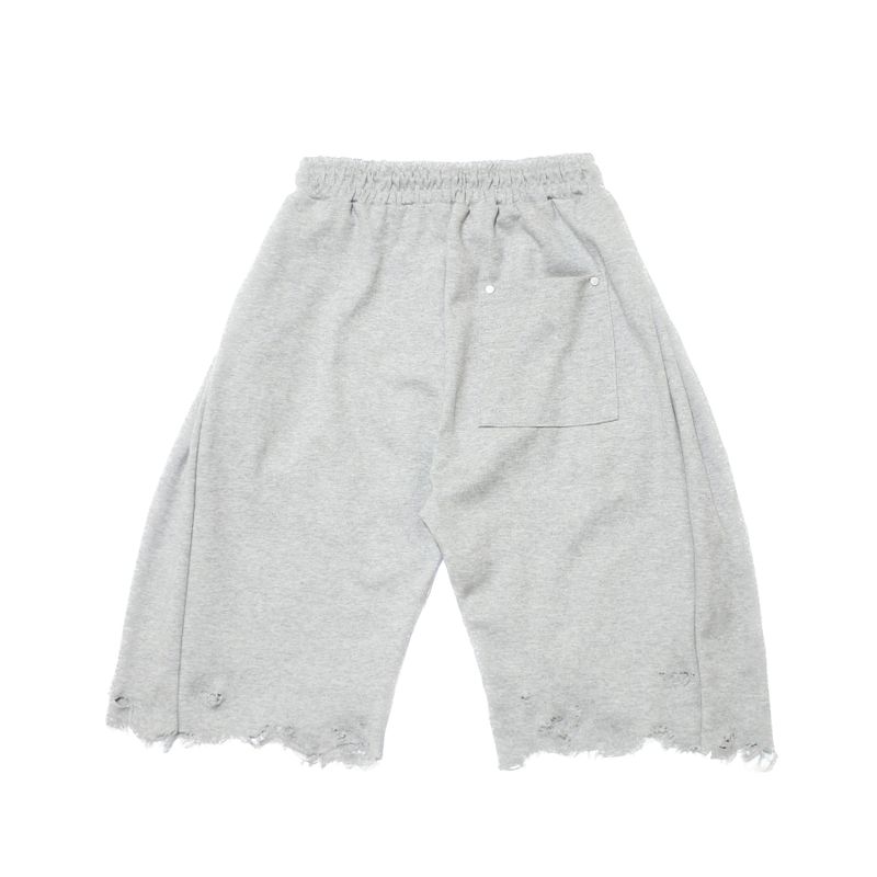damage cutting bermuda pants (gray)