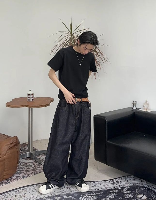 Ropel Summer Non-Faded Raw Denim Pants