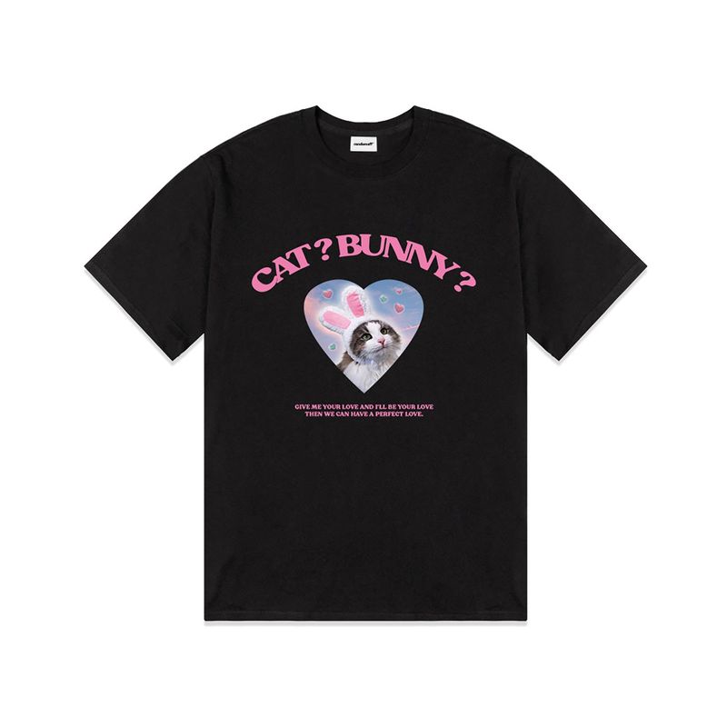 CAT&BUNNY T-SHIRT [3COLOR]