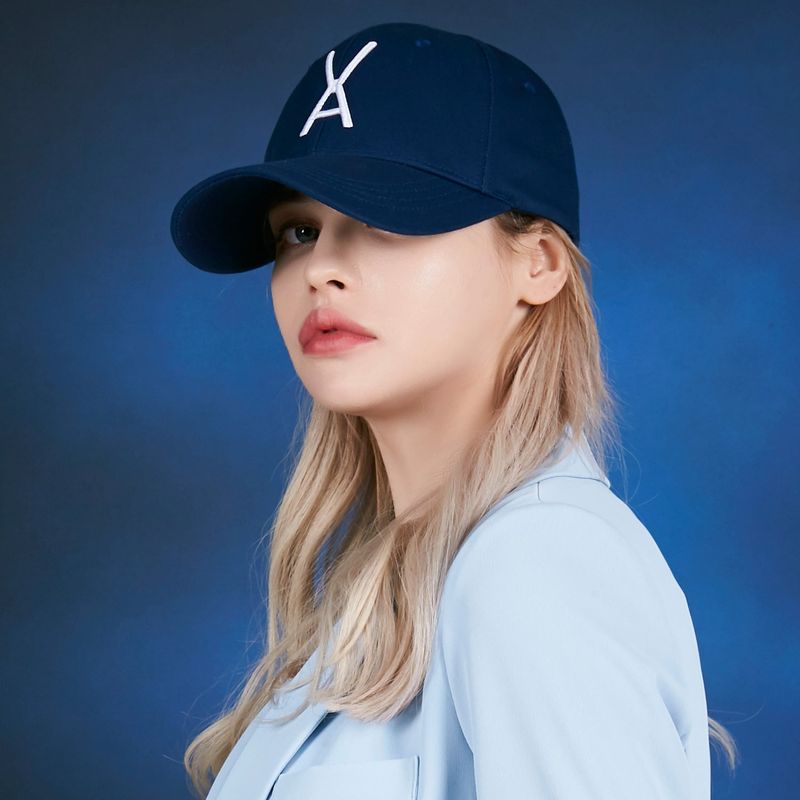 VA Big logo over fit buckle cap NAVY