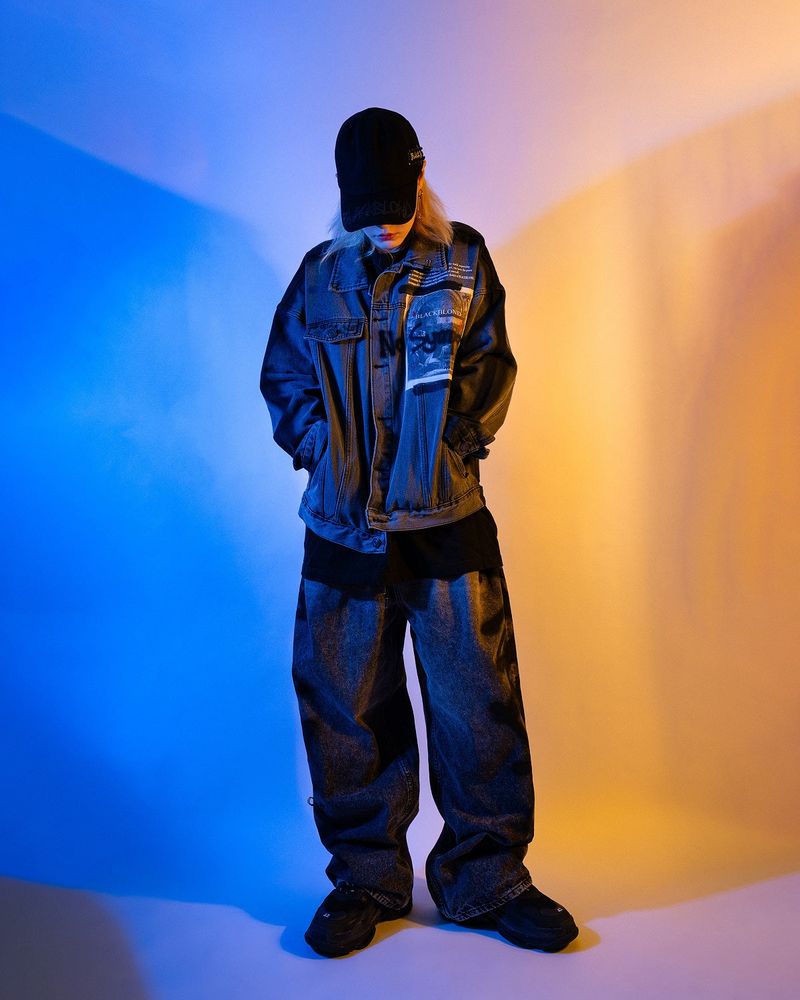 BBD Side Sprayed Custom Denim Pants (Vintage Black)