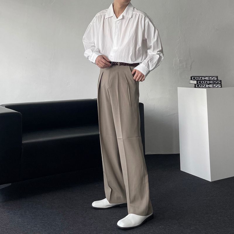 RG reverse two-tuck volume slacks (4 colors)