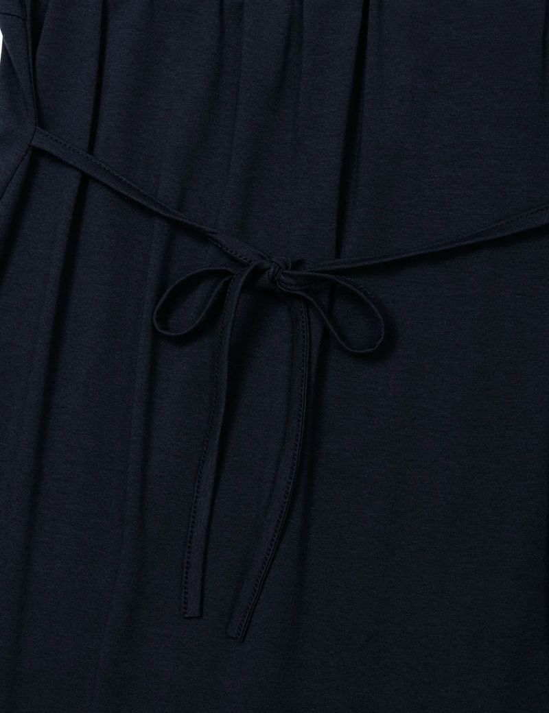 RUFFLE TIE TOP(NAVY)