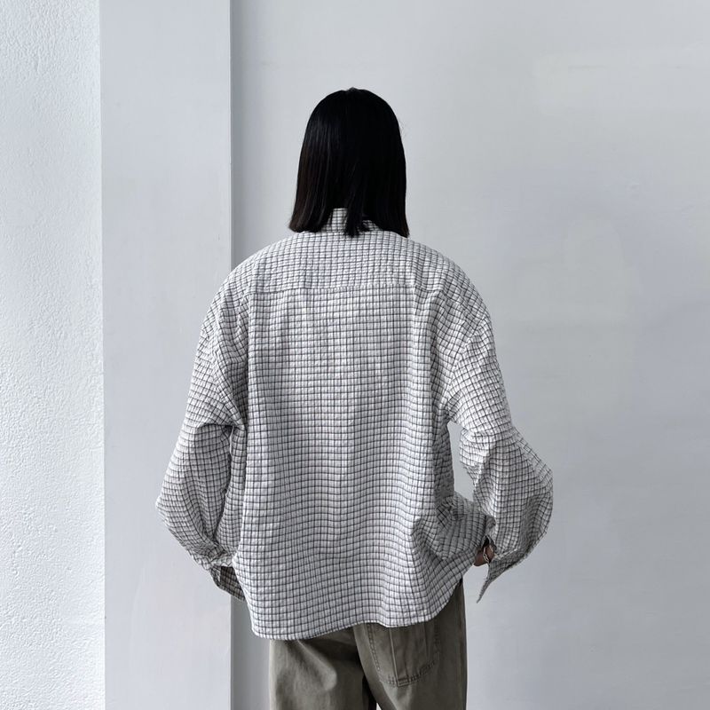 Diagonal Pocket Check Shirt