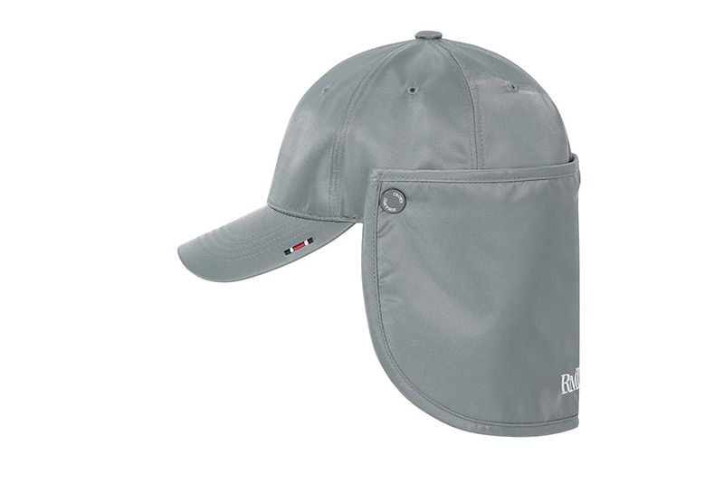 EARFLAP BUTTON BALL CAP_GREY