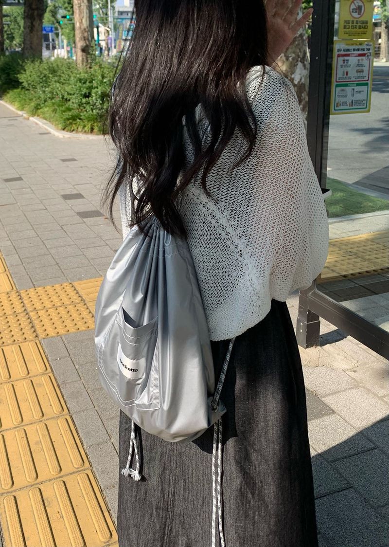 ppocketto silver string bag
