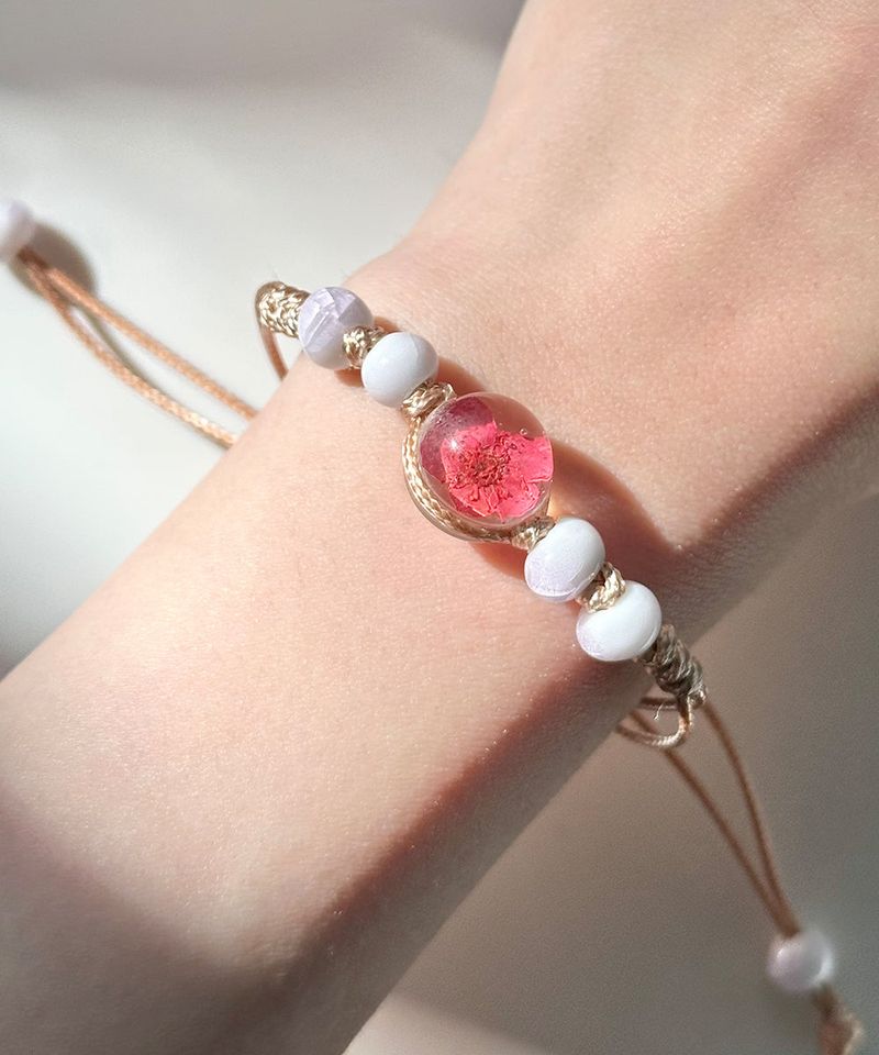 red flower bracelet
